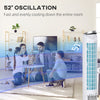 40" Portable Oscillating Air Cooler Fan, 3-In-1 Standing Fan Cooler with Humidifier, 3 Modes, 8H Timer, Remote, LED Display, White