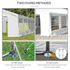 20' x 40' Large Outdoor Carport Canopy Party Tent with Removable Protective Sidewalls & Versatile Uses, White
