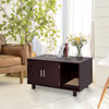 Wooden Cat Litter Box Enclosure & House with Nightstand/End Table Design  Scratcher & Magnetic Doors  Brown
