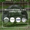 All-in-One Folding Camping Cots for Adults, Elevated Tent with Sleeping Bag, Thick Air Mattress Pad,