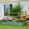 5.9' x 3' x 1' Raised Garden Bed with Support Rod, Steel Frame Elevated Planter Box, Green