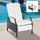 Rattan Adjustable Recliner Chair with Hand-Woven All-Weather Wicker for Patio, Outdoor, Garden, Poolside, White