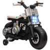 6V Kids Electric Motorcycle with LED Lights Music Siren Horn for 3-5 Years Old, 33.75" x 17.25" x 22.75", White