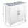 Pedestal Under Sink Cabinet with Double Doors, Modern Bathroom Vanity Unit, Storage Cupboard with Adjustable Shelves, White