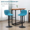 Adjustable Bar Stools, Swivel Bar Height Chairs Barstools Padded with Back for Kitchen, Counter, and Home Bar, Set of 4, Blue