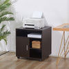 Printer Stand Multipurpose Moveable Filing Cabinet with Ample Inner Storage Space & 4 Easy-Rolling Wheels  Coffee