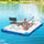 Large Water Floating Platform Island w/ Air Pump & Backpack for Pool, Beach