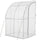 5' x 4' x 7' Outdoor Walk-In Greenhouse, Plant Nursery with Roll-up Door, and PE Cover, White