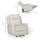 Electric Power Recliner Armchair with USB Charging Station, Sofa Recliner with Linen Upholstered Seat and Retractable Footrest, Cream White