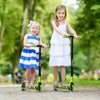 Folding Kids Push Kick Scooter w/ Adjustable Handlebar Brake System, Green