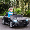 12 V Kids Electric Ride On Car with Parent Remote Control, Two Motors, Music, Lights, and Suspension Wheels for 3-6 Years Old, Black