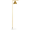 Floor Lamps for Living Room, Modern Standing Lamp with Adjustable Head, 13.75"x10.25"x60.25", Gold