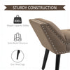 Modern Button Tufted Sitting Bench/Accent Fabric Upholstered Ottoman for Bedroom or Living Room  Brown