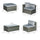 5 Piece Outdoor Patio PE Rattan Wicker Sofa Conversation Set Sectional Furniture Set, Mixed Grey