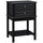 Modern Sofa Side Table with 2 Storage Drawers, End Table with Bottom Shelf for Living Room, Bedroom, Black