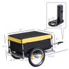 Yellow Bicycle Cargo Trailer, Two-Wheel Bike Luggage Wagon Bicycle Trailer with Removable Cover