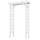 7' Wood Steel Outdoor Garden Arched Trellis Arbor with Natural Fir Wood & Side Panel for Climbing Vines, White