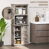 Rustic Kitchen Buffet Hutch, Freestanding Pantry Storage Cabinet with Sliding Barn Door, Adjustable Shelf, Vintage Wood