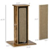 Scratching Pad Cat Tree Corrugated Paper Sisal Scratch Board Climbing Toy Pet Furniture with 1 Spare Board Brown