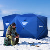 8 Person Waterproof Portable Pop-Up Ice Fishing Shelter with 2 Doors