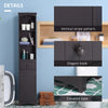 Bathroom Storage Cabinet, Free Standing Bath Storage Unit, Tall Linen Tower with 3-Tier Shelves and Drawer, Brown