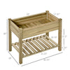 36" x 20" x 30" Raised Garden Bed with Legs and Storage Shelf, Elevated Wood Planter Box, Gardening Standing Growing Bed for Backyard, Patio