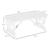 2-Person Garden Bench Outdoor Wagon Wheel Porch Bench for Backyard, Patio, Garden White
