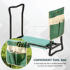 Garden Kneeler Seat Stool Bench Kneeling Pad and 1 Large Side Tool Pouch & Easy Folding Design for Transport & Storage