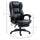 Leather Office Chair, High Back Executive Office Chair with 6 Point Vibration, 5 Modes and Retractable Footrest, Massage Office Chair, Black