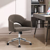 Ergonomic Office Chair with Swivel, Mid-Back Computer Desk Chair with Adjustable Height and Back Tilt, Brown