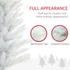 6' Prelit Christmas Trees, Pencil Artificial Christmas Tree with Colorful Surface Branches, Colorful LED Lights, White