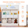 Toy Chest, Kids Storage Organizer, Children Display Bookcase with Drawers for Toys, Clothes, Books, White