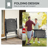 Wicker Patio Dining Chair Set of 4 with Folding Design, Outdoor Rattan Sling Chair Lawn Chair Set for Backyard Wedding Party, Mixed Grey