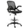 Mesh Drafting Chair, Tall Office Chair with Lumbar Support, Flip-Up Armrests, Footrest Ring and Adjustable Seat Height, Black