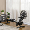 Air Rowing Machine, Foldable Rower with Digital Monitor & Steel Frame for Gym or Home Use
