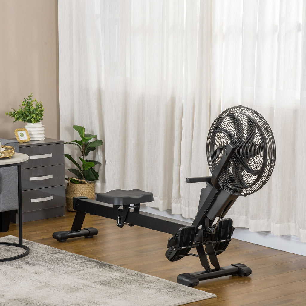 Air Rower Monitor Air Rowing Machine, Foldable Rower with Digital Monitor & Steel Frame