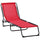 Outdoor Folding Chaise Lounge Chair Lightweight Garden Sun Lounger with 4-Position Adjustable Backrest for Patio, Poolside, Wine Red