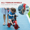4-in-1 Balance Bike, Kids Tricycle Bike, Baby Bicycle, & Push Trike for Kids 2-6 with Folding Trike Handle, Outdoor Toy for Toddlers & Kindergarteners, Adjustable Kids Exercise Toy, Red