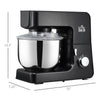 6 Qt Stand Mixer with 6+1P Speed, 600W Tilt Head Kitchen Electric Mixer with Stainless Steel Beater, Dough Hook and Whisk for Baking Bread