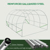 Freestanding High Tunnel Walk-In Garden Greenhouse Kit with Large Footprint & Tough PE Walls 20 x10 x7 White