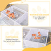Wooden Whelping Box for Dogs for All Sized Dogs, Dog Whelping Pen with Adjustable Height Entrance Door, Large Puppy Playpen, 81" x 39" x 20", White