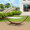 Backyard 2-Person Extra Wide Outdoor Arc Hammock with Canopy and Stand