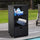 47" Poolside Rattan Wicker Towel Valet Organizer Cabinet with Storage