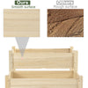 34"x34"x28" Raised Garden Bed 2-Tier Wooden Planter Box for Backyard, Patio to Grow Vegetables, Herbs, and Flowers