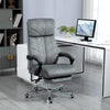 High-Back Office Chair Computer Desk Chair with Footrest Reclining Function and Adjustable Height Gray
