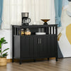 Kitchen Sideboard, Buffet Cabinet with 2 Doors and Adjustable Shelves for Entryway Living Room, Black