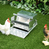 25 lbs Capacity Automatic Chicken Poultry Feeder with a Galvanized Steel and Aluminium Build, Weatherproof Design
