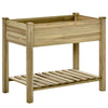 36" x 20" x 30" Raised Garden Bed with Legs and Storage Shelf, Elevated Wood Planter Box, Gardening Standing Growing Bed for Backyard, Patio