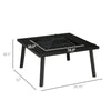 34" Outdoor Fire Pit, Portable Wood Burning Firepit Table, Barbecue Grill with Spark Screen, Poker, and Rain Cover for BBQ, or Camping