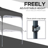 8' x 8' Pop Up Canopy with Adjustable Height, Foldable Gazebo Tent with Carry Bag with Wheels and 4 Leg Weight Bags for Garden, Black